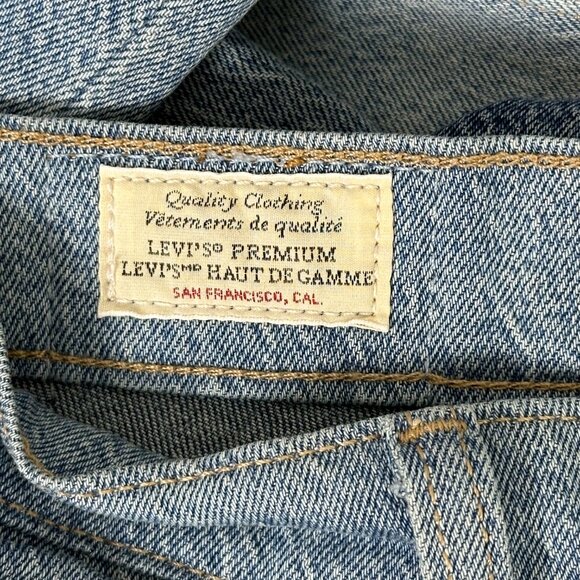 Levi's Wedgie Bootcut Premium Denim Patchwork Jeans - Picture 10 of 16